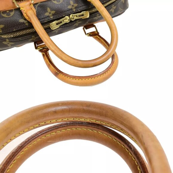 LOUIS VUITTON LV Logo Deauville Hand Bag Monogram Leather Brown - Picture 8 of 16